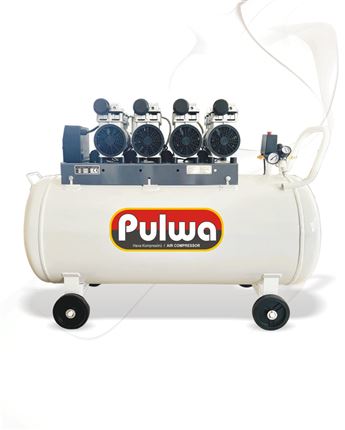 Quiet and oilless air compressors